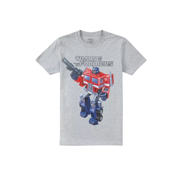 Transformers Mens Old School Optimus Prime T-shirt L Sports Gre Sports Grey L
