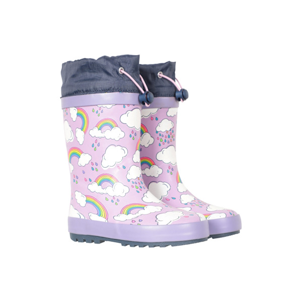 Mountain Warehouse Barn/Kids II Regnbågsvinterstövlar Lilac 7 UK Child