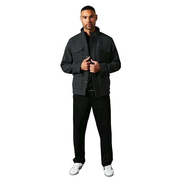 Maine Herr Ullblandning 4 Fickor Jacka XL Kolgrå Charcoal XL