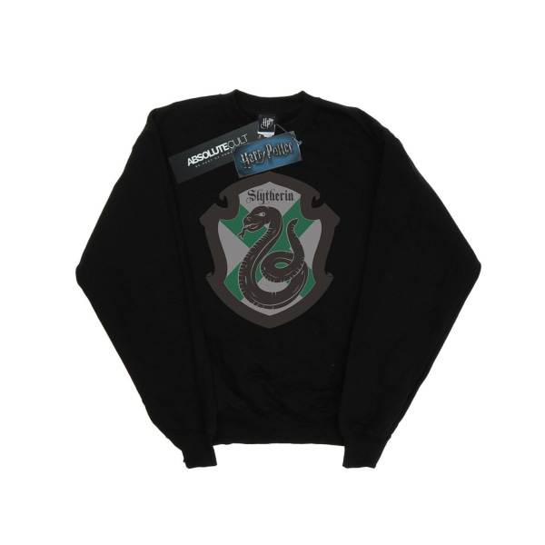 Harry Potter Dam/Kvinnor Slytherin Crest Flat Sweatshirt XXL Black XXL