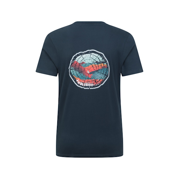 Mountain Warehouse Mens Ambleside Tree Ring Organic T-Shirt XXL Dark Blue XXL