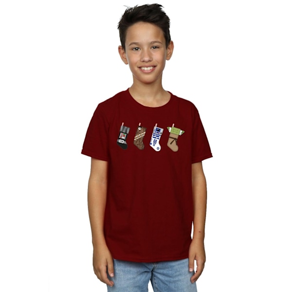 Star Wars Julstrumpor T-shirt för pojkar 5-6 år Bourgogne Burgundy 5-6 Years