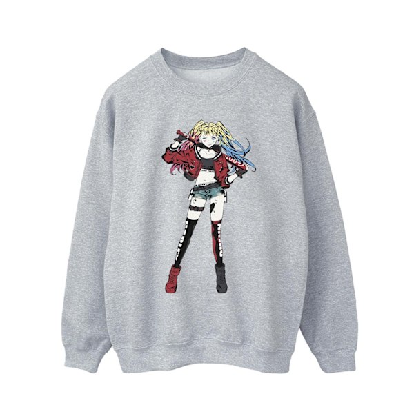 DC Comics Herr Harley Quinn Stående Pose Sweatshirt S Sports G Sports Grey S