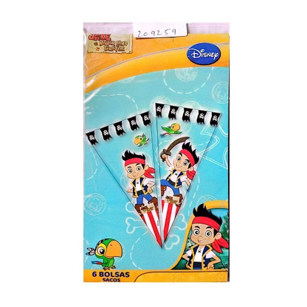 Jake och piraterna i landet Ingenstans festpåsar (6-pack) One Size Multicoloured One Size