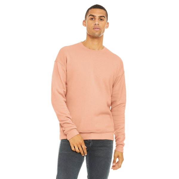 Bella + Canvas Unisex Vuxen Fleece Drop Shoulder Sweatshirt L P Peach L