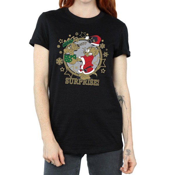 Tom And Jerry Dam/Damer Julöverraskning Bomull Pojkvän Black XL