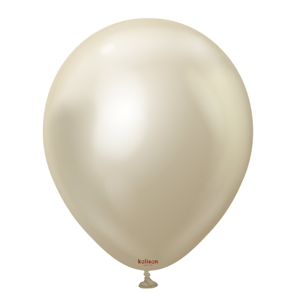 Kalisan Latexballonger (50-pack) One Size Vit Guld White Gold One Size