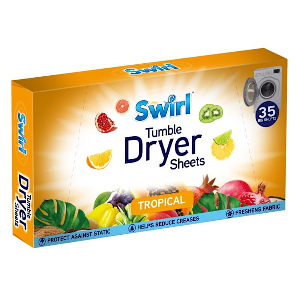 Swirl Tropical Fruit Torktumlare (Förpackning om 35) En Storlek Vit White One Size