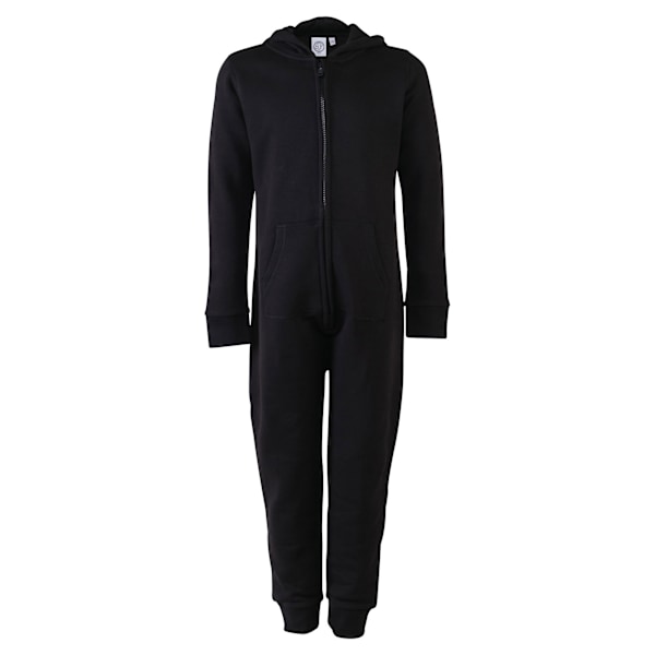 Skinnifit Minni Barn/Barn Zip Up All-In-One 7/8 År Svart Black 7/8 Years