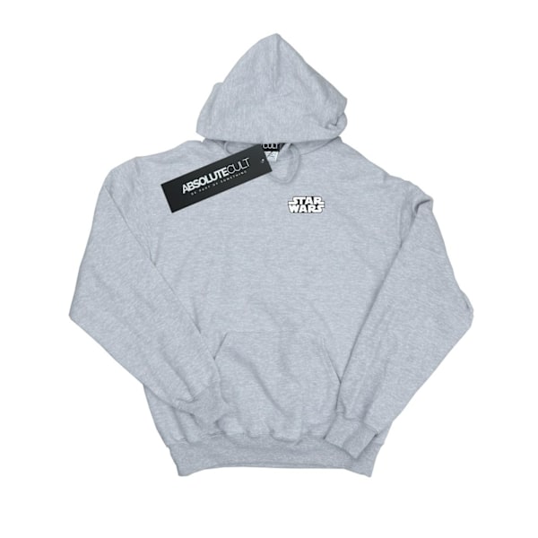 Star Wars Girls Logo Badge Hoodie 7-8 år Sports Grey Sports Grey 7-8 Years