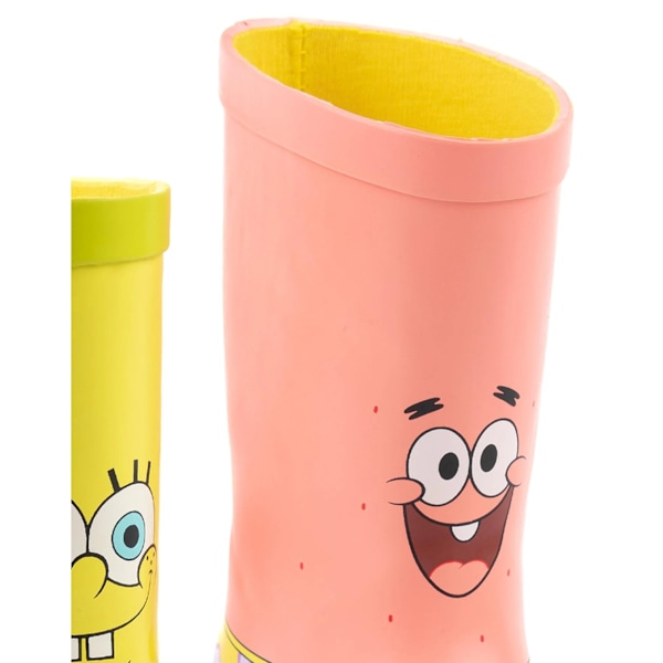 Svampsbob Fyrkant Barn/Kids Karaktär Trädgårdsgummiskor 1 Yellow/Pink/Brown 1 UK