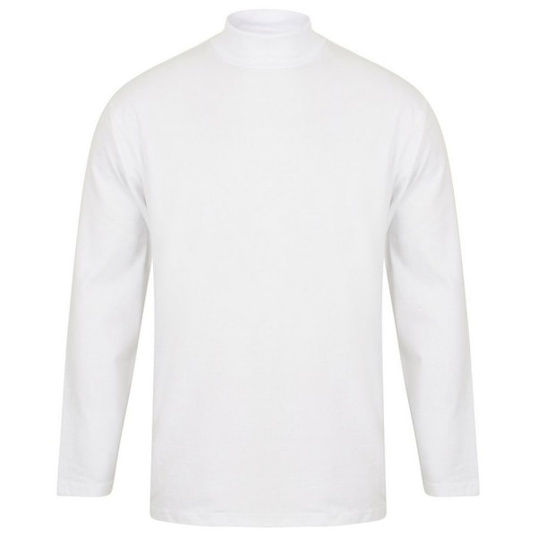 Henbury Herr Roll Neck Långärmad Topp S Vit White S