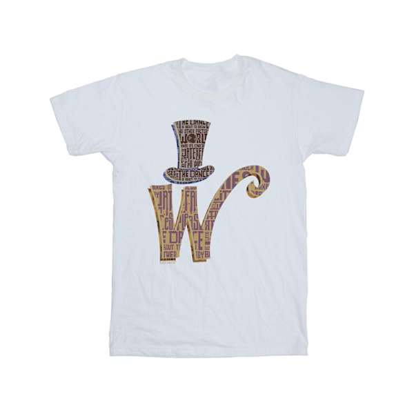 Willy Wonka Herr W Logotyp Hatt T-shirt 4XL Vit White 4XL