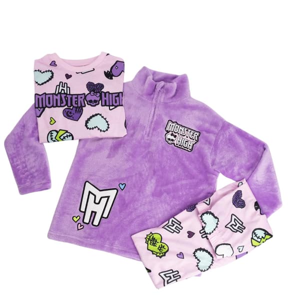 Monster High Flickvän Långärmad Lång Pyjamas Set (3-pack) 11- Multicoloured 11-12 Years