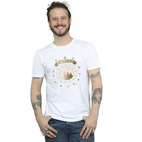 Harry Potter T-shirt för män Hogwarts Yule Ball 4XL Vit White 4XL