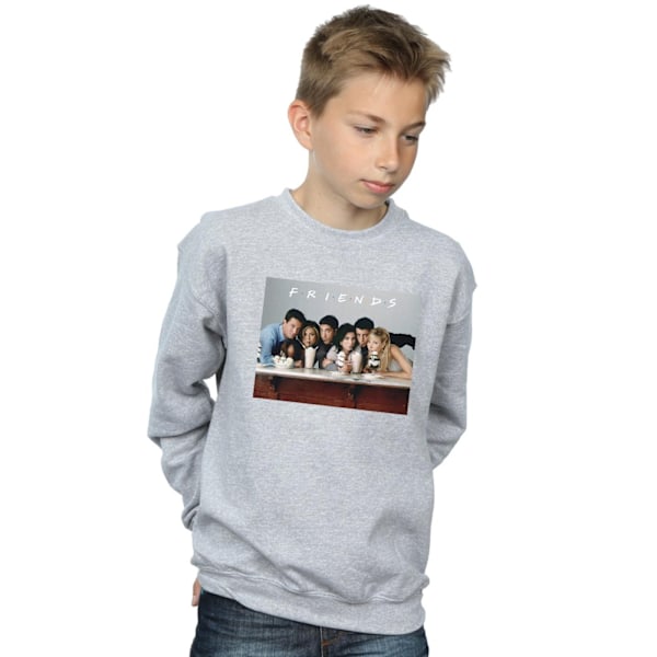 Friends Boys Group Photo Milkshakes Sweatshirt 9-11 År Sport Sports Grey 9-11 Years