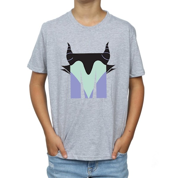 Disney Boys Alphabet M Is For Maleficent T-Shirt 7-8 År Spor Sports Grey 7-8 Years