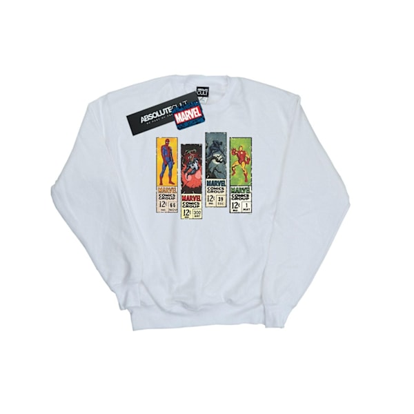 Marvel Comic Strips Sweatshirt för män L Vit White L