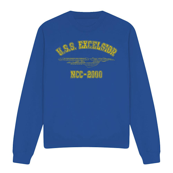 Star Trek Unisex Vuxen Excelsior Träningssweatshirt XXL Kungligblå Royal Blue XXL