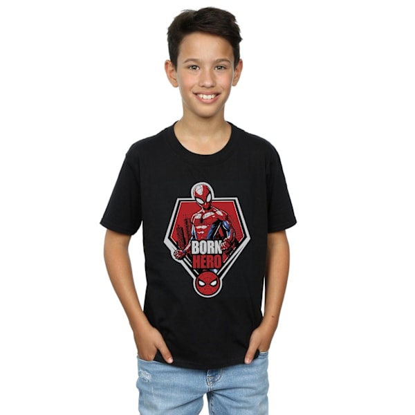 Marvel Boys Spider-Man Born Hero T-shirt 9-11 år Svart Black 9-11 Years