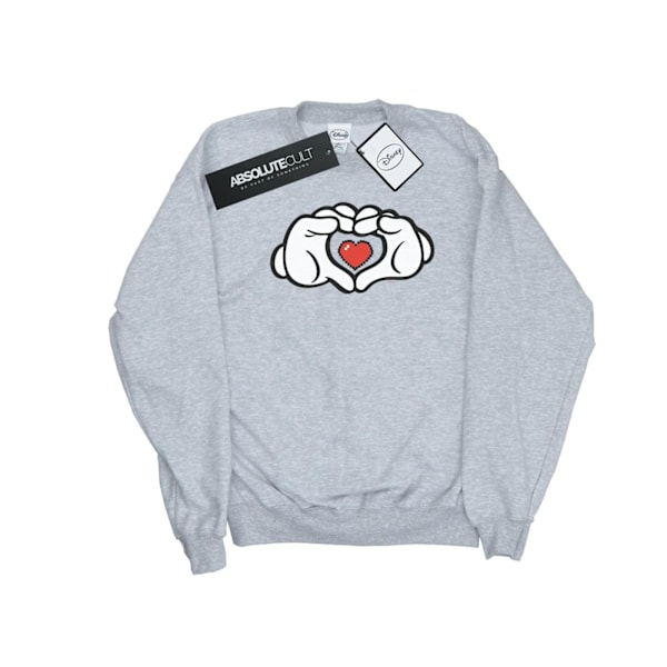 Disney Boys Mickey Mouse Hjärthänder Sweatshirt 7-8 år Sport Sports Grey 7-8 Years