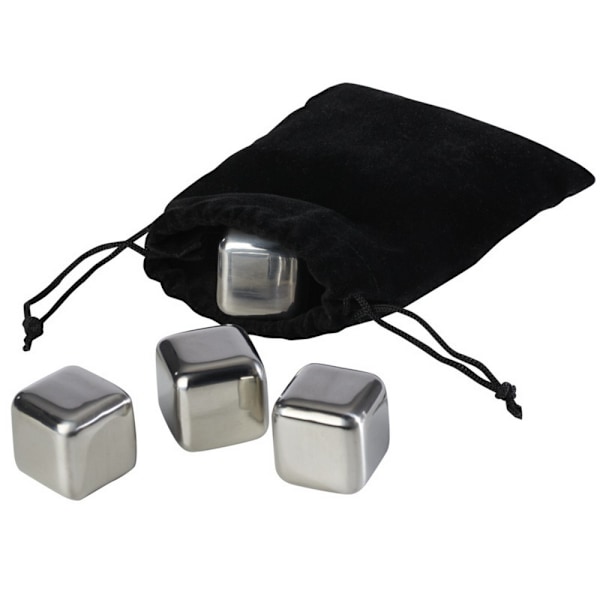 Froz Återanvändbara Isbitar i Rostfritt Stål (4-pack) En Storlek Si Silver One Size