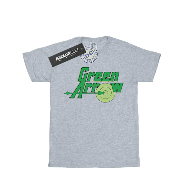 DC Comics Boys Green Arrow Text Logo T-Shirt 12-13 år Sport Sports Grey 12-13 Years