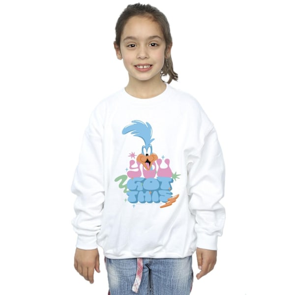 Looney Tunes Girls Roadrunner You Got This Sweatshirt 7-8 år White 7-8 Years