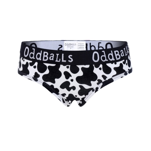 OddBalls Dam/Dam Fat Cow Briefs 8 UK Svart/Vit Black/White 8 UK