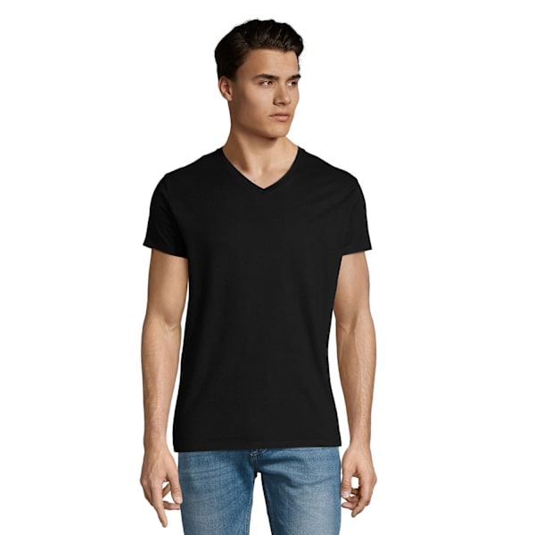 SOLS Herr Imperial V-ringad T-shirt M Deep Black Deep Black M