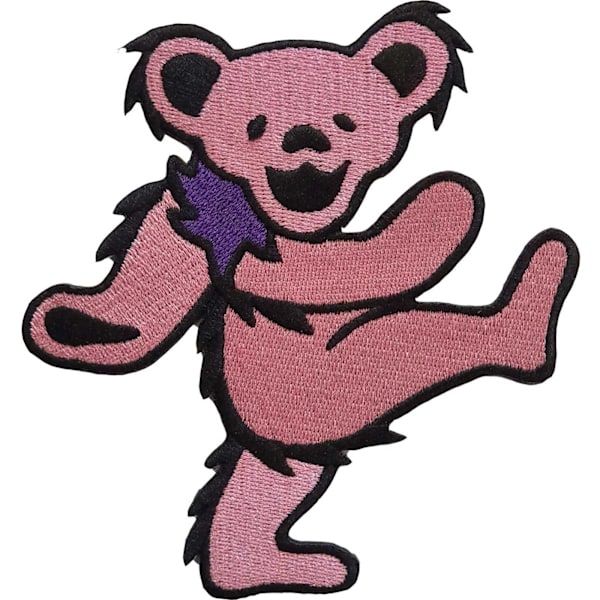 Grateful Dead Dancing Bears Strykjärn på lapp En Storlek Rosa Pink One Size