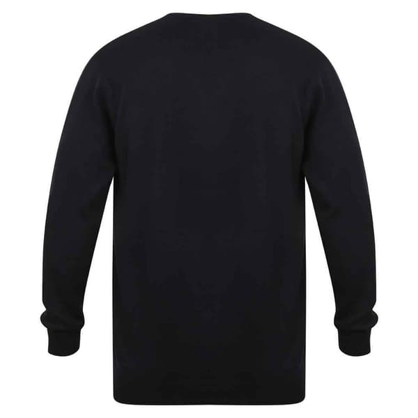 Henbury Herr Bomull Akryl V-ringad Sweatshirt M Marinblå Navy M