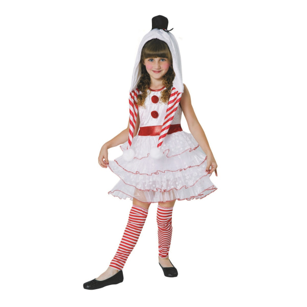 Bristol Novelty Barn/Flickor Snowgirl Kostym M Vit/Röd White/Red M