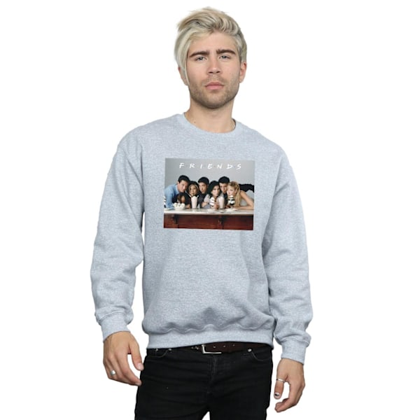 Friends Mens Group Photo Milkshakes Sweatshirt S Sports Grey Sports Grey S