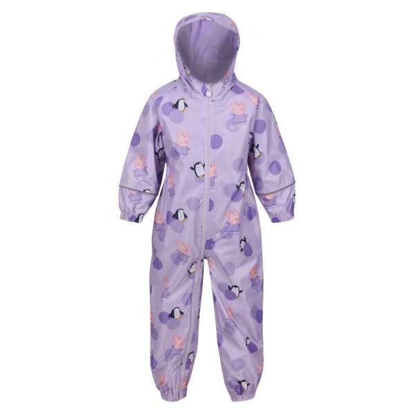 Regatta Childrens/Kids Pobble Greta Gris Polka Dot Waterproof Pu Pastel Lilac 24-36 Months