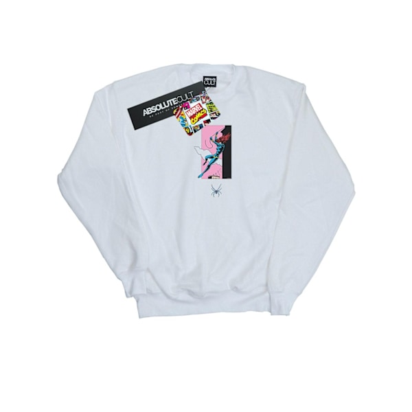 Marvel Comics Herr Svart Änka Tak Hopp Sweatshirt XL Vit White XL