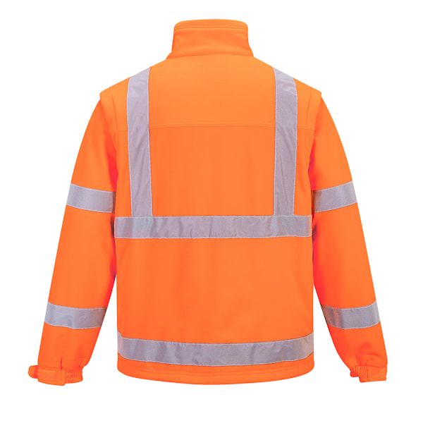 Portwest Herr 2 i 1 Hög synlighet Mjuk skaljacka 4XL Orange Orange 4XL