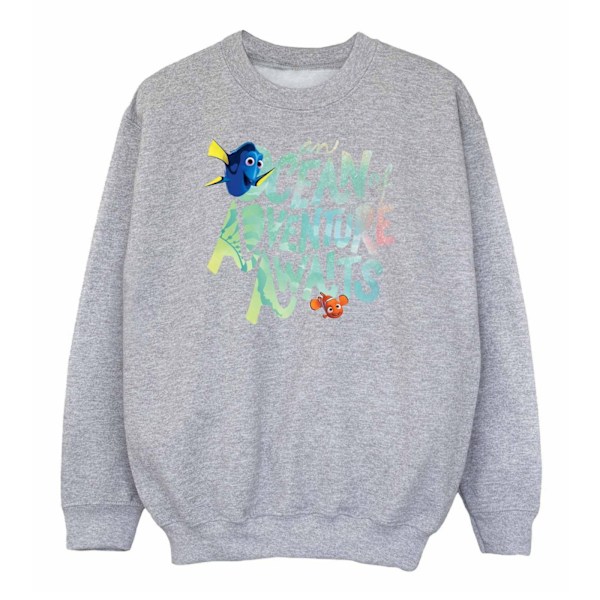 Finding Dory Flickor Ocean Adventure Sweatshirt 12-13 År Sport Sports Grey 12-13 Years