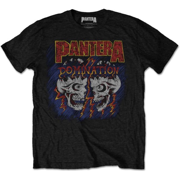 Pantera Unisex Adult Domination T-Shirt XL Svart Black XL