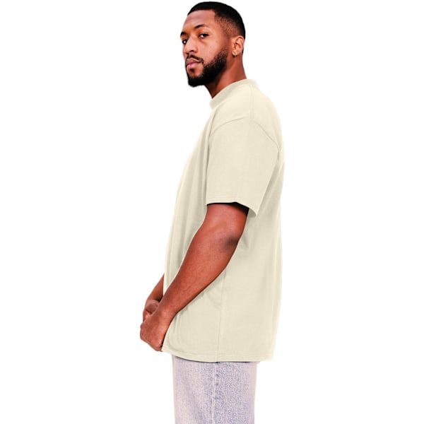 Casual Classics Mens Ringspun Cotton Extended Neckline Tall Oversized T-Shirt M Ecru Ecru M