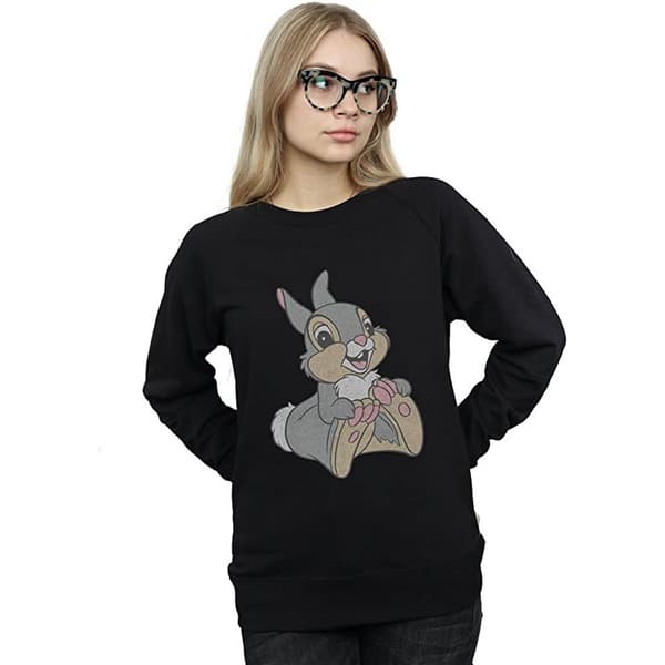 Disney Dam/Damer Classic Thumper Bomullströja L Svart Black L