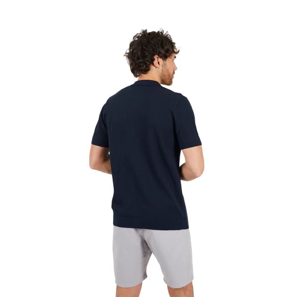 Brave Soul Herr Bomull Button-Down Kortärmad Pikétröja S M Midnight Navy S