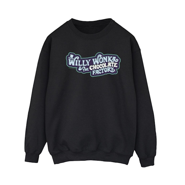 Willy Wonka Dam/Damer Chokladfabrik Logotyp Sweatshirt XL Black XL