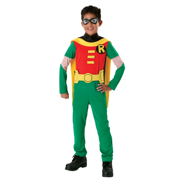 Teen Titans Barn/Barn Robin Kostym L Grön/Gul/Röd Green/Yellow/Red L