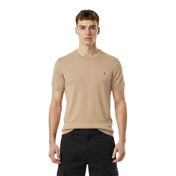Jack Wills Herr Stickad T-shirt L Khaki Khaki L