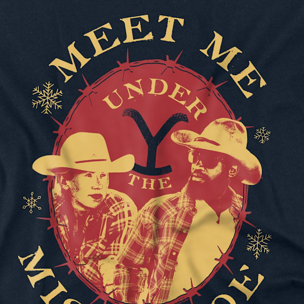 Yellowstone Unisex Vuxen Meet Me Under The Mistletoe Jul Navy XL
