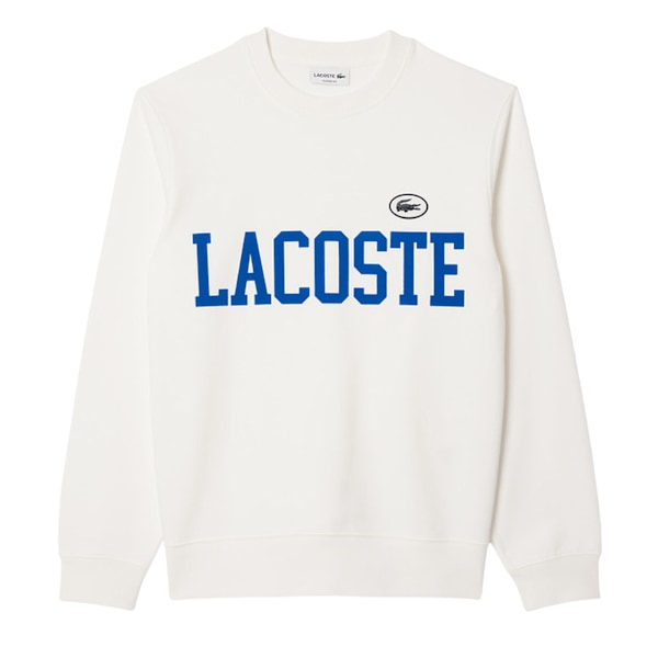 Lacoste Herr Flocked Fleece Sweatshirt L Cream Cream L