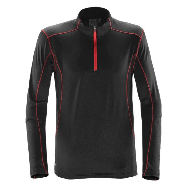 Stormtech Pulse Fleece Pullover för män M Svart/Röd Black/Red M
