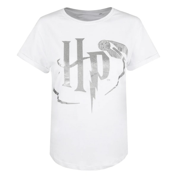 Harry Potter Metallic T-shirt dam/dam M Vit/silver White/Silver M