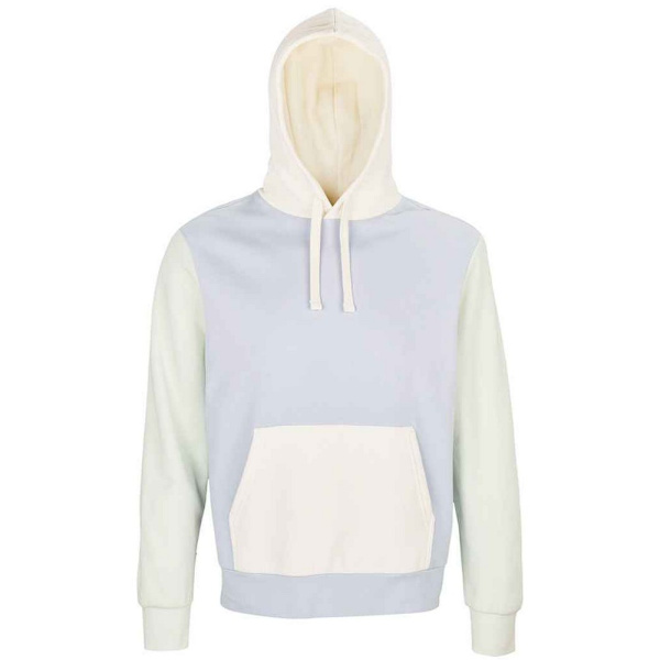 SOLS Unisex Adult Collins Contrast Organic Hoodie 3XL Creamy Blå Creamy Blue 3XL